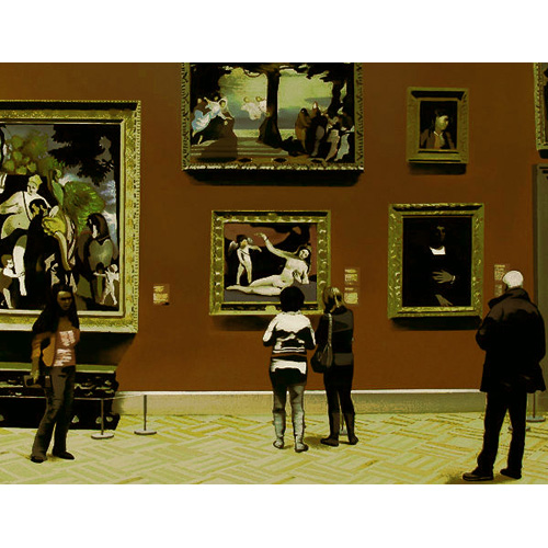 museum painting, Metmuseum, photorealism, contemporary art, photorealist, painting, contemporary art, Nicholaas Chiao, artist, art