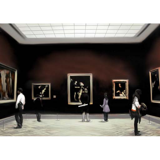 museum painting, photorealism, contemporary art, photorealist, painting, contemporary art, Nicholaas Chiao, artist, art