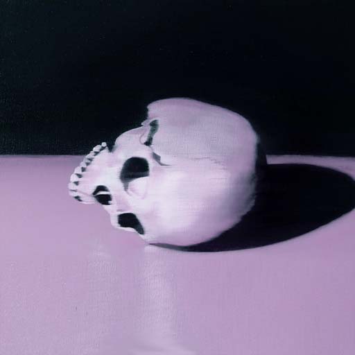 magenta skull, photorealism, contemporary art, photorealist, painting, contemporary art, Nicholaas Chiao, artist, art